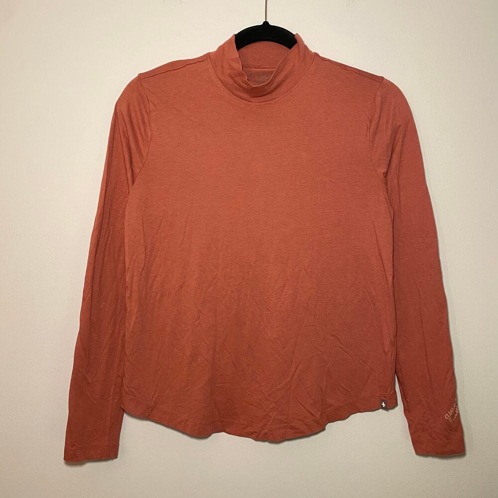 FIGS Dusty Rose Pink Super Soft Long Sleeve Underscrub Mockneck Shirt size Small